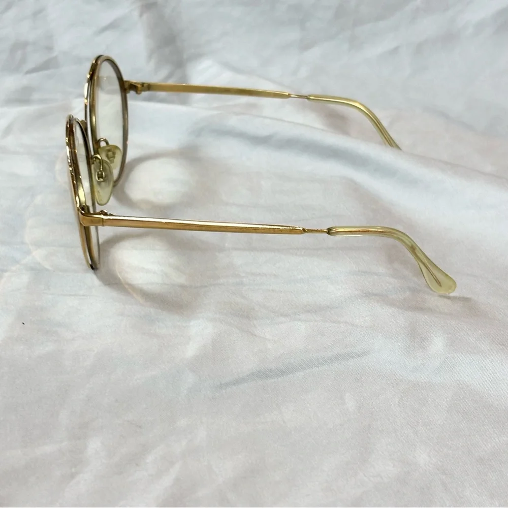 Vintage 60s‎ 70s Riviera Gold Frame Eyeglasses Round Gold Rimmed Frames Only
